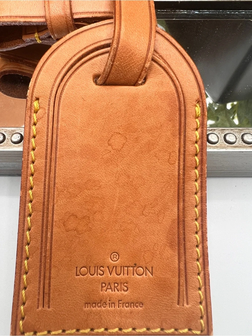 Louis Vuitton Vachetta Luggage Tag and Poignett (Handle Strap)